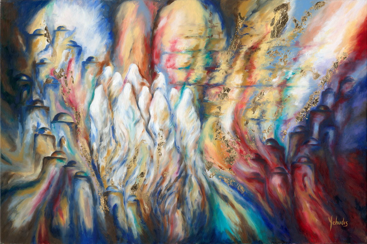 Gates of Heaven — oil on canvas by Yehudis Jacobs